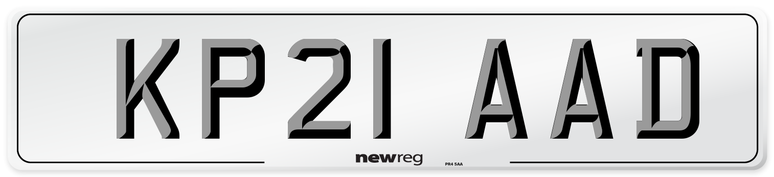 KP21 AAD Number Plate from New Reg